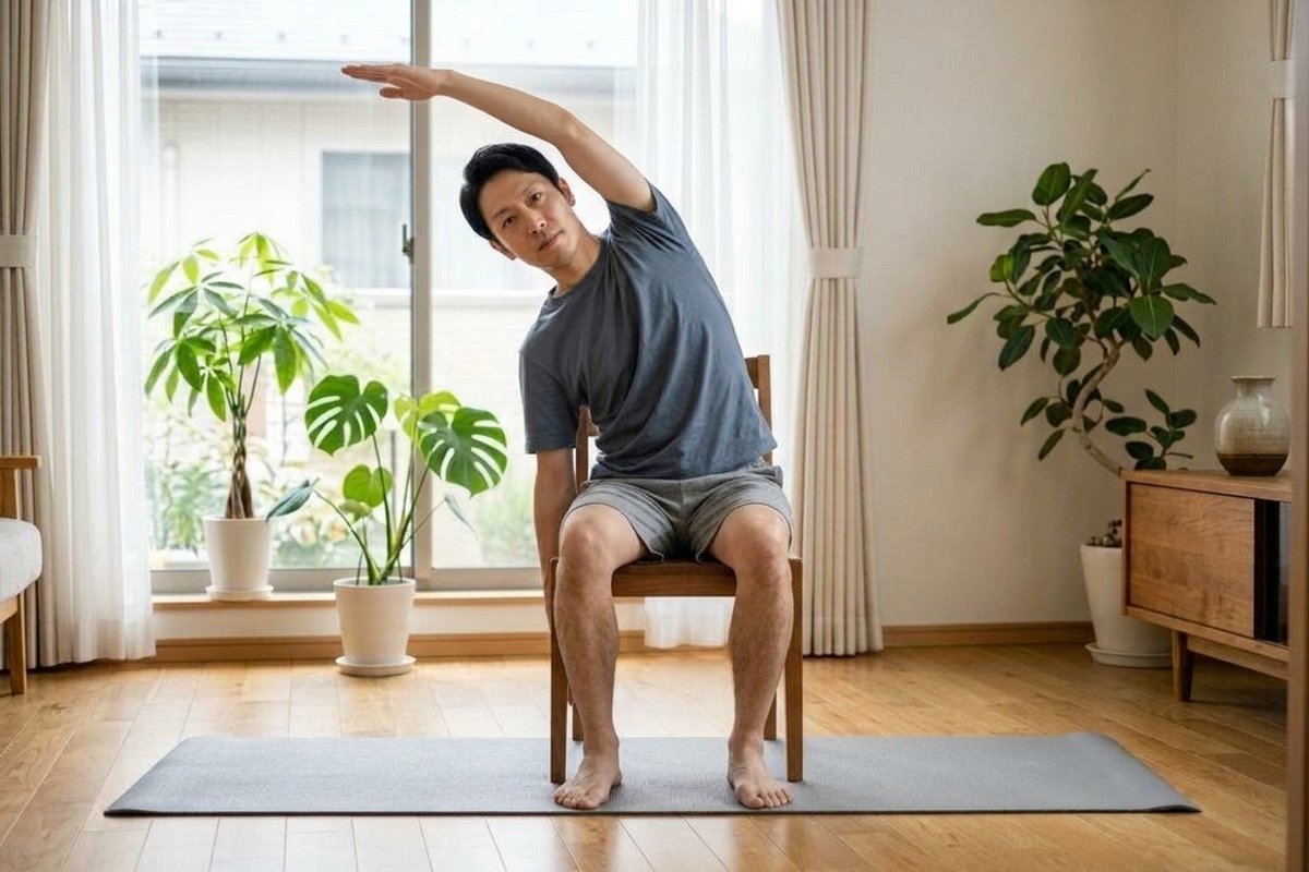 腰方形筋のストレッチ